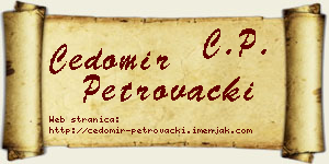 Čedomir Petrovački vizit kartica
